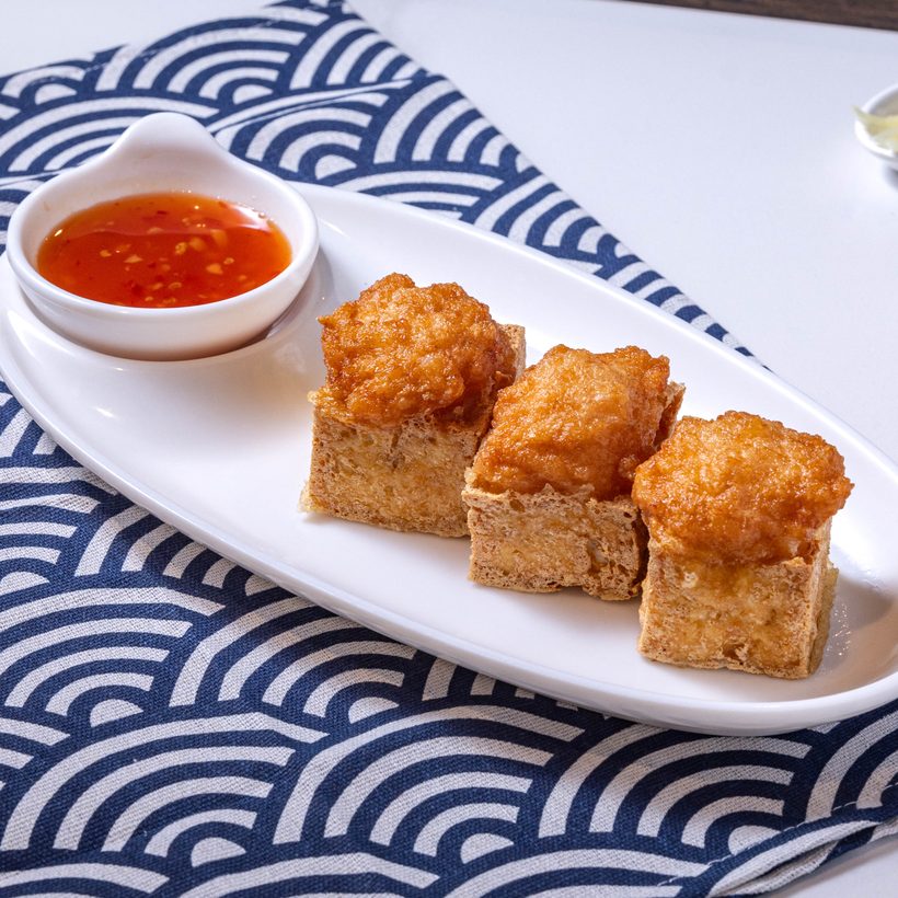 Deep Fried Stuffed Tofu w/ Shrimp