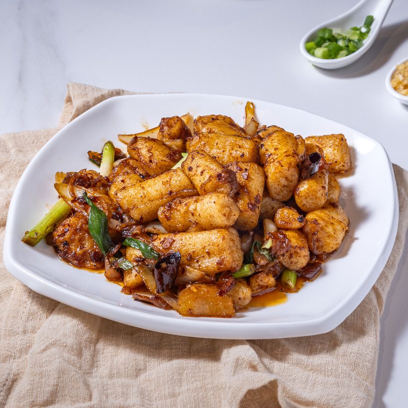 Stir Fried Radish Cake w/ XO Sauce