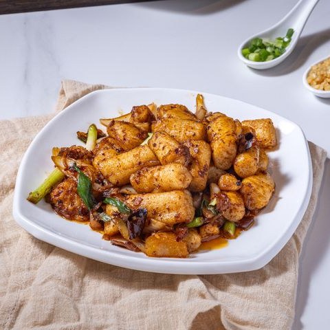 Stir Fried Rice Roll w/ XO Sauce